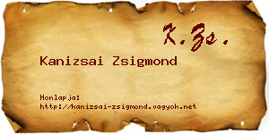Kanizsai Zsigmond névjegykártya