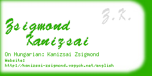 zsigmond kanizsai business card